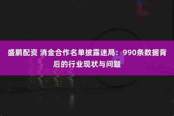 盛鹏配资 消金合作名单披露迷局：990条数据背后的行业现状与问题